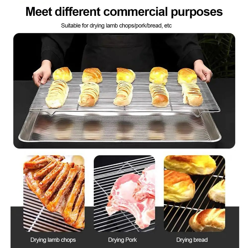 Stainless Steel Cooling Rack Non-Stick Silver Bbq Tray