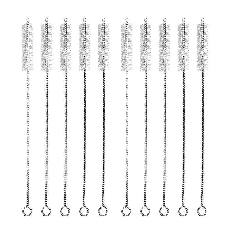 2-10Pcs Drinking Straw Cleaning Brush Kit tube brush Nylon Stainless Steel Long Handle Cleaning Brushes  for Baby Cup Bottles