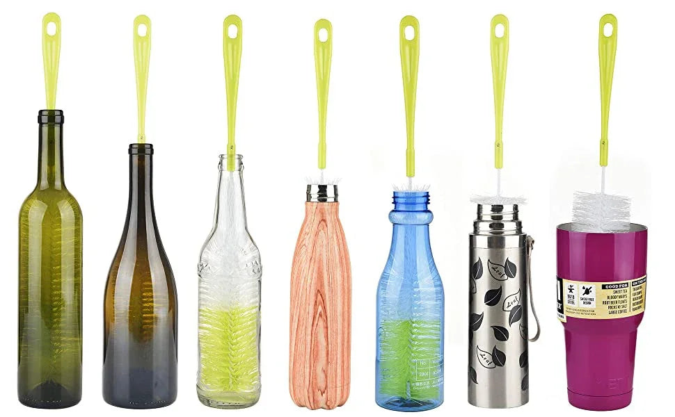 16-Inch Long Bottle Brush Cleaner for Cleaning Wine/Beer/Sports Drinks/Thermos/Glass & Long Narrow-Mouth Sports Bottles