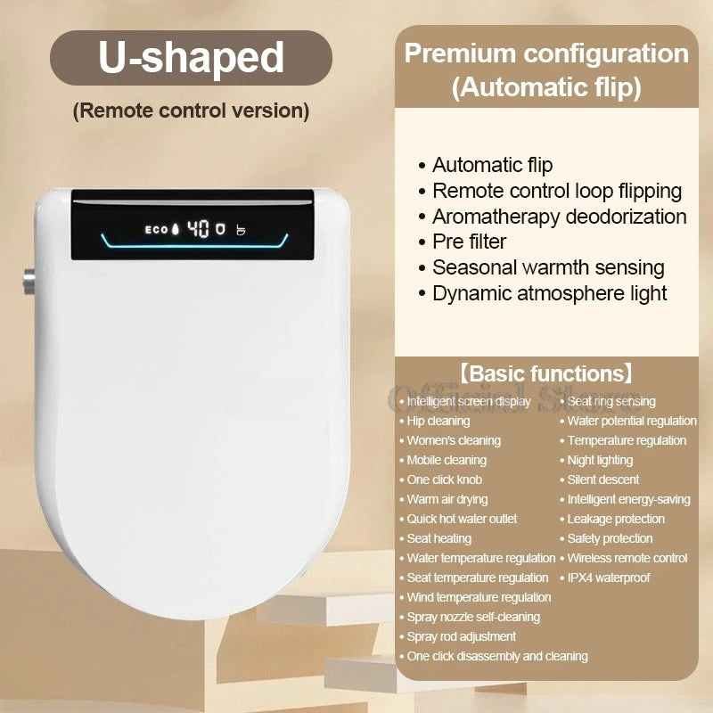 Automatic Intelligent Toilet Seat Cover Cleaning Drying Functions