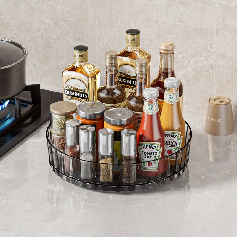 Rotating Spice Rack Kitchens Multi-Functional Storage Tray