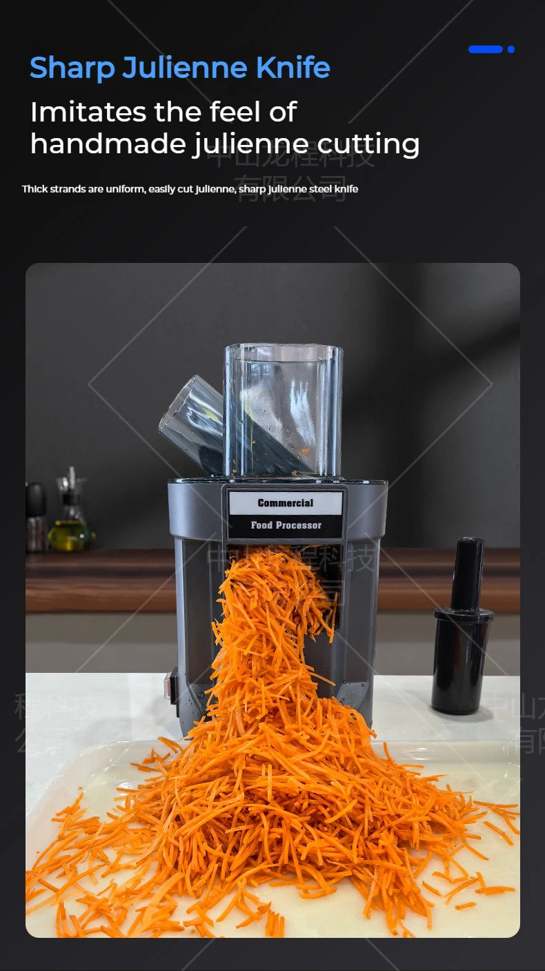 220v 3-In-1 Vegetable Cutter Dual Feeder Newly Upgraded