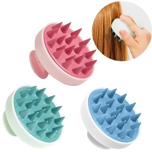 1pc Scalp Massage Brush Soft Silicon Hair Brush