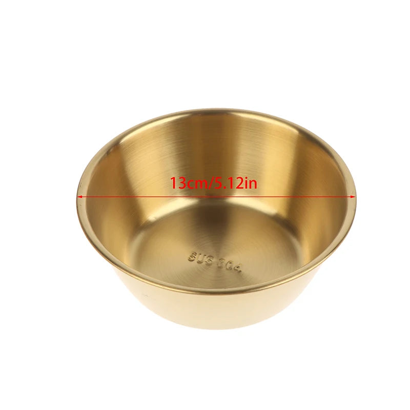 10 5/12/13cm Gold Stainless Steel Salad Bowls Fruit
