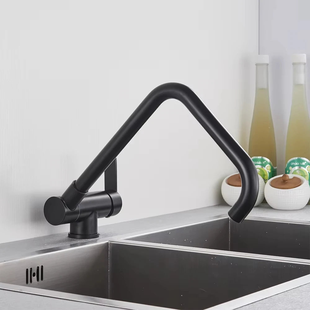 Window Front Faucet 360 Foldable Mixer Tap Spray
