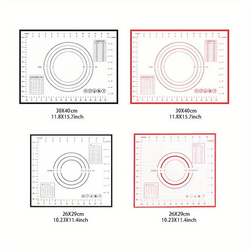 1pc Oversize 80/70/60cm Silicone Baking Mat Pastry Rolling