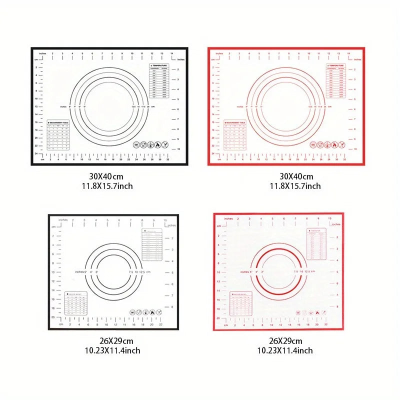 1pc Oversize 80/70/60cm Silicone Baking Mat Pastry Rolling