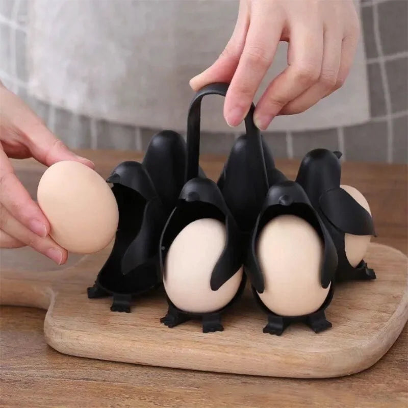 Penguin Egg Steamer & Refrigerator Egg Holder 6pcs