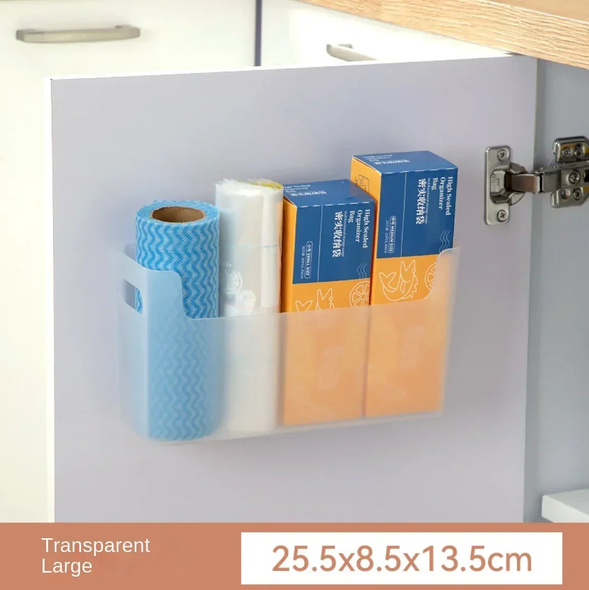 Non Perforated Cling Film Rack Inside Cabinet Wall