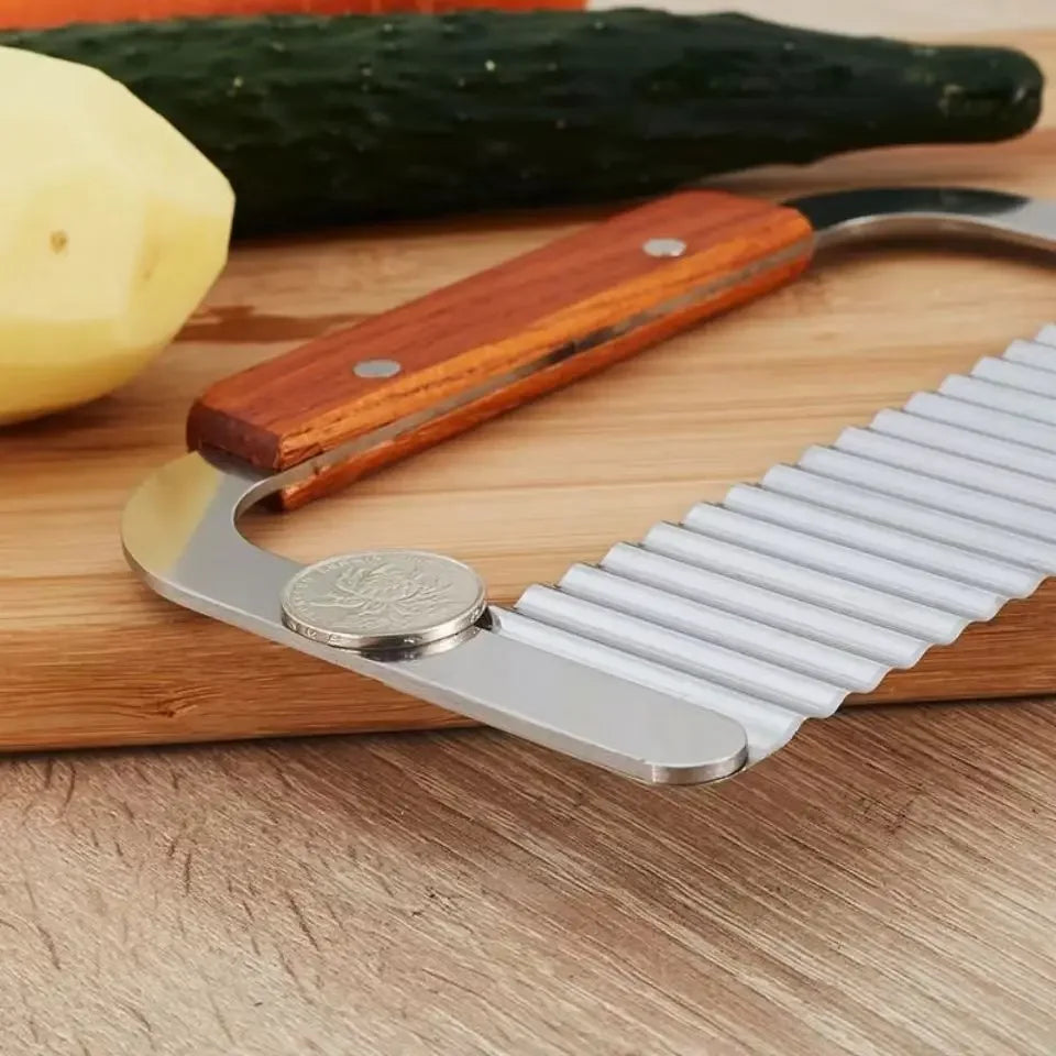 Wavy Potato Cutter Stainless Steel Slicer Onion Chips
