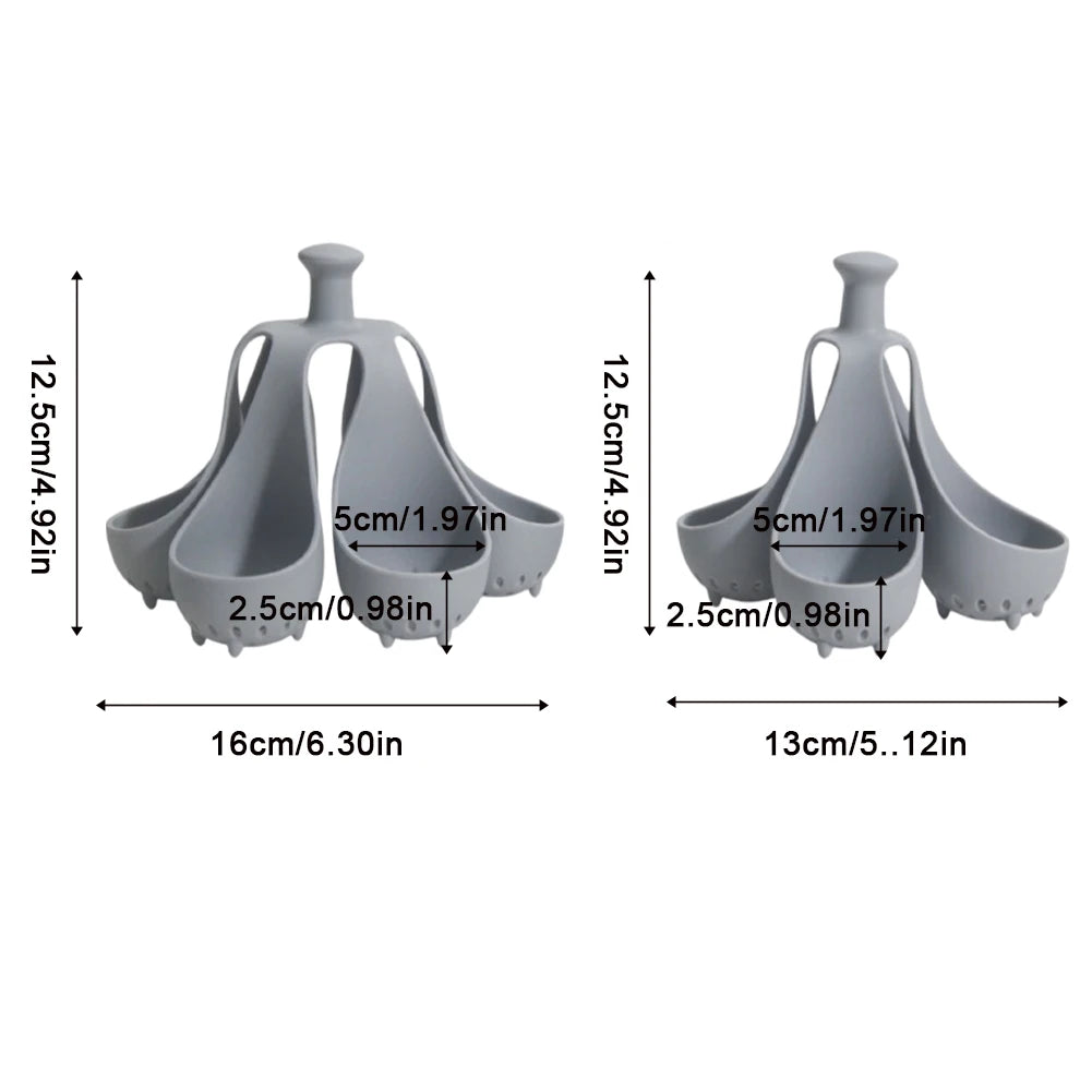 1pc 4/6 Egg Holder High-Temperature Resistant Silicone Egg