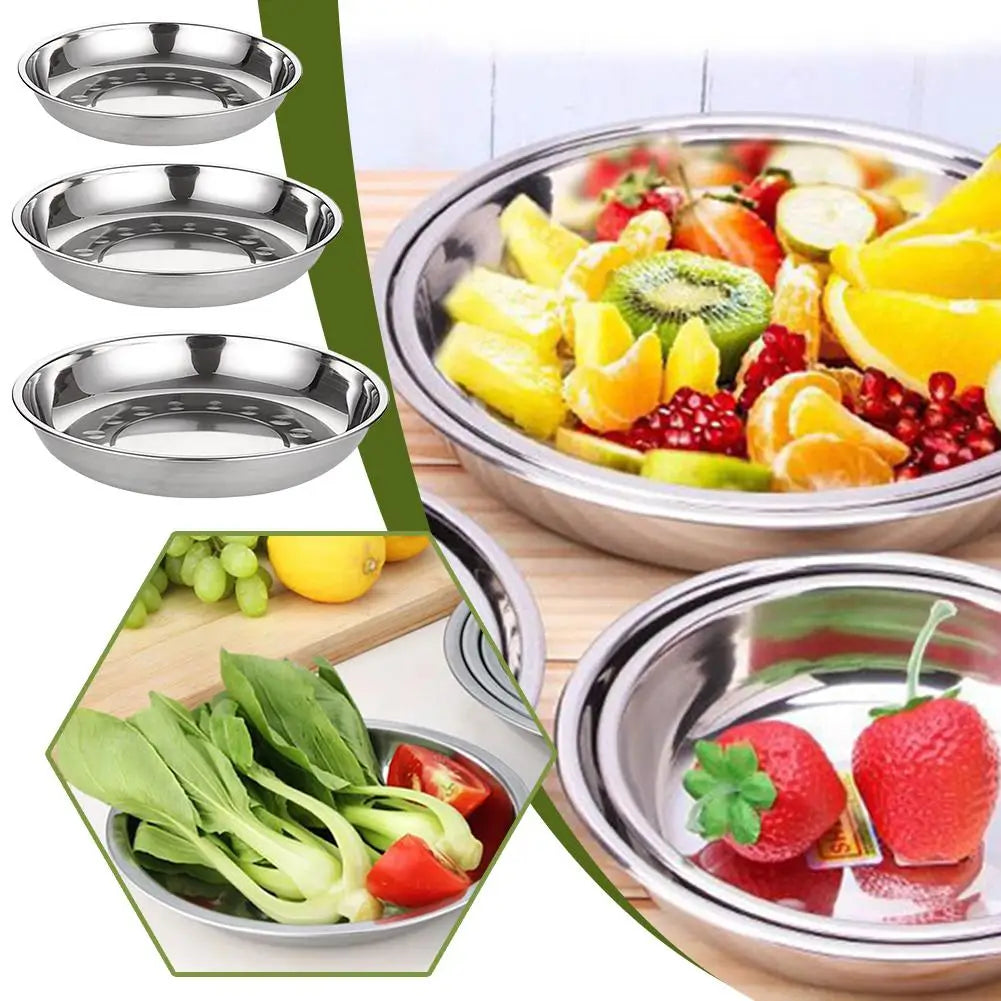 Stainless Steel Plate Oval Fish Dish Dinner Dessert