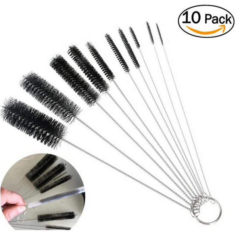10pcs/Set Baby Bottle Brushes Straw Cleaner Cleaning Brush