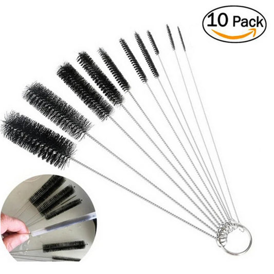10pcs/Set Baby Bottle Brushes Straw Cleaner Cleaning Brush