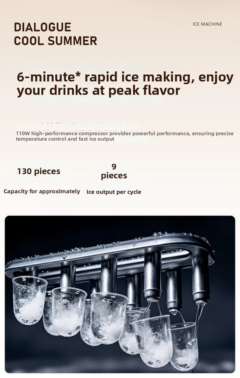 Mini Automatic Ice Maker Machine Compact Dorm/Office/Caf 15kg