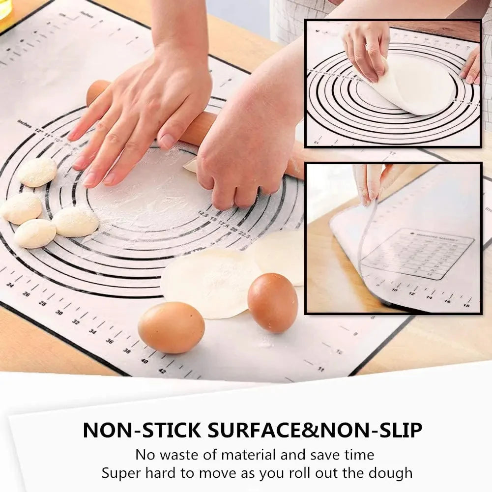 Black Red Kneading Dough Mat Silicone Baking Mat