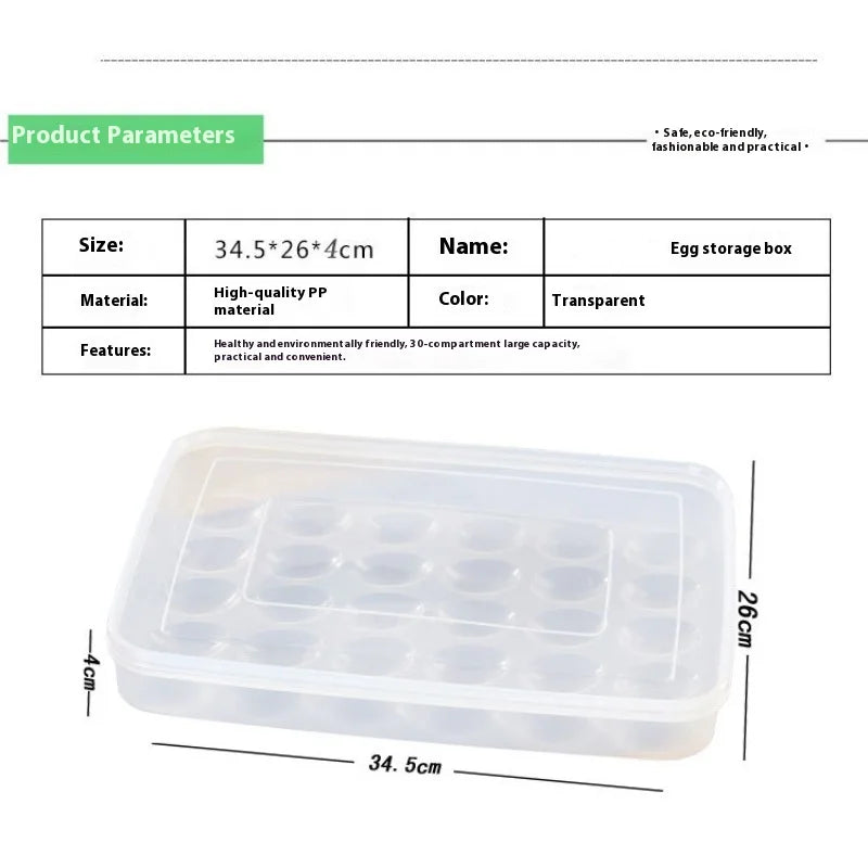 1pcs Simple Egg Box 30-Grid Refrigerator Storage Box