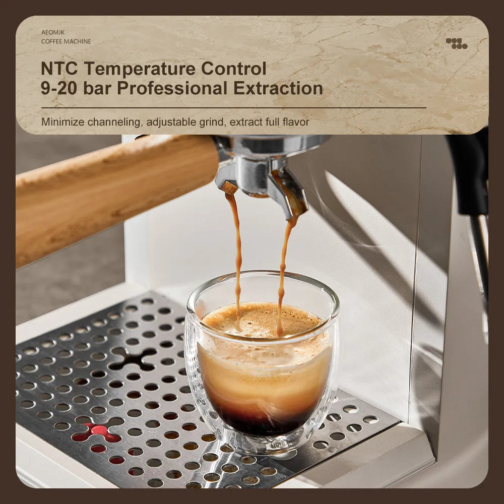 Semi-Automatic Espresso Machine Built-In Grinder & Cold Dual