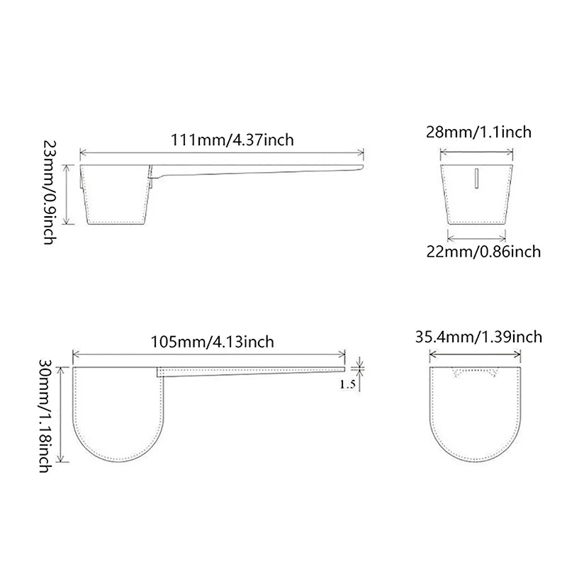 4pcs 5/10g Measuring Spoons Coffee Scoop Milk Spoon
