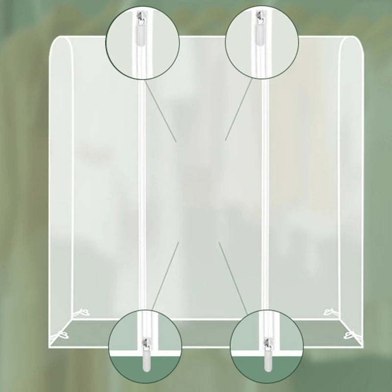 Floor Clothes Hanger Dust Cover Bedroom Drying Rack