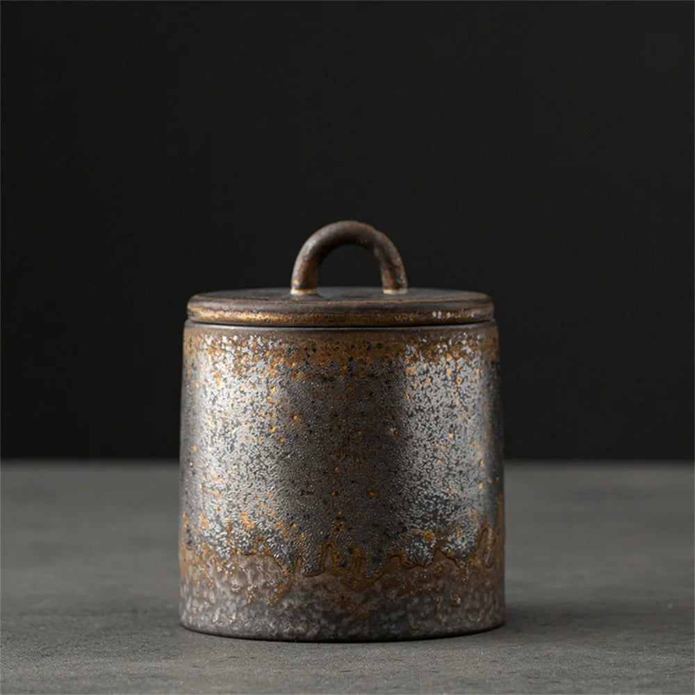 Ceramic Tea Caddy Sealed Jar Small Tea Box