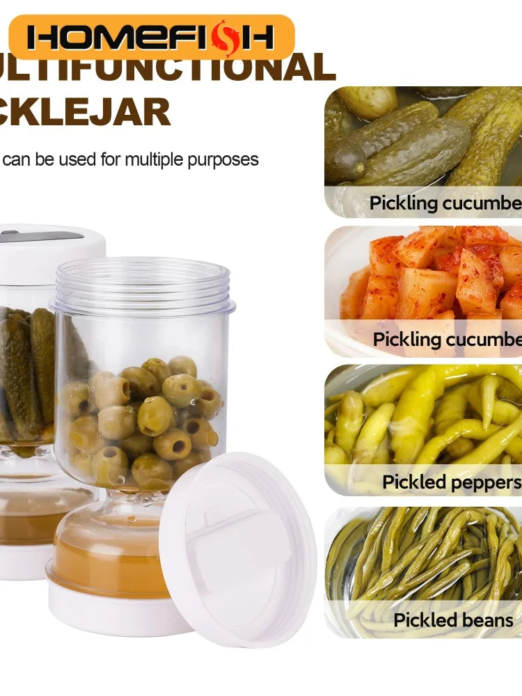 Olive Pickle Strainer Jar Olive Container Hourglass Jar