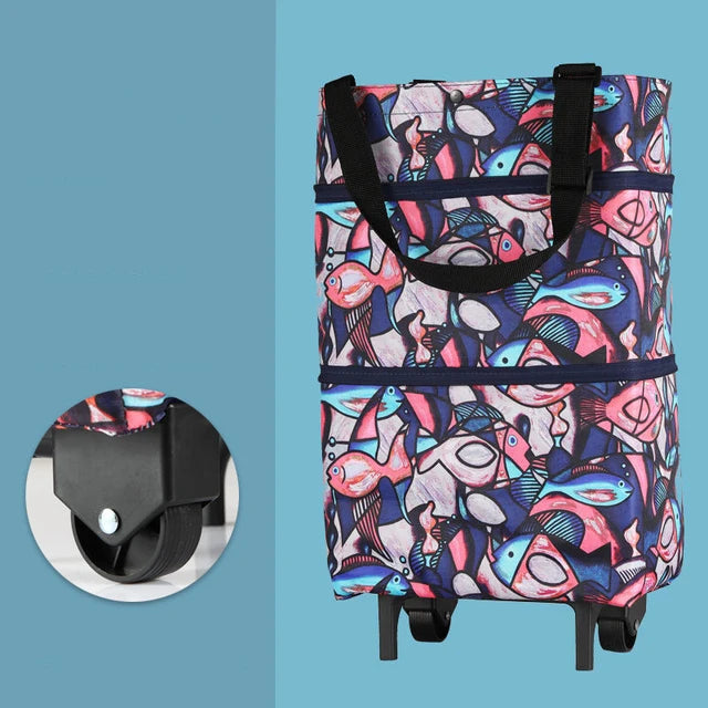 Folding Storage Bag High Capacity Shopping Food Organizer