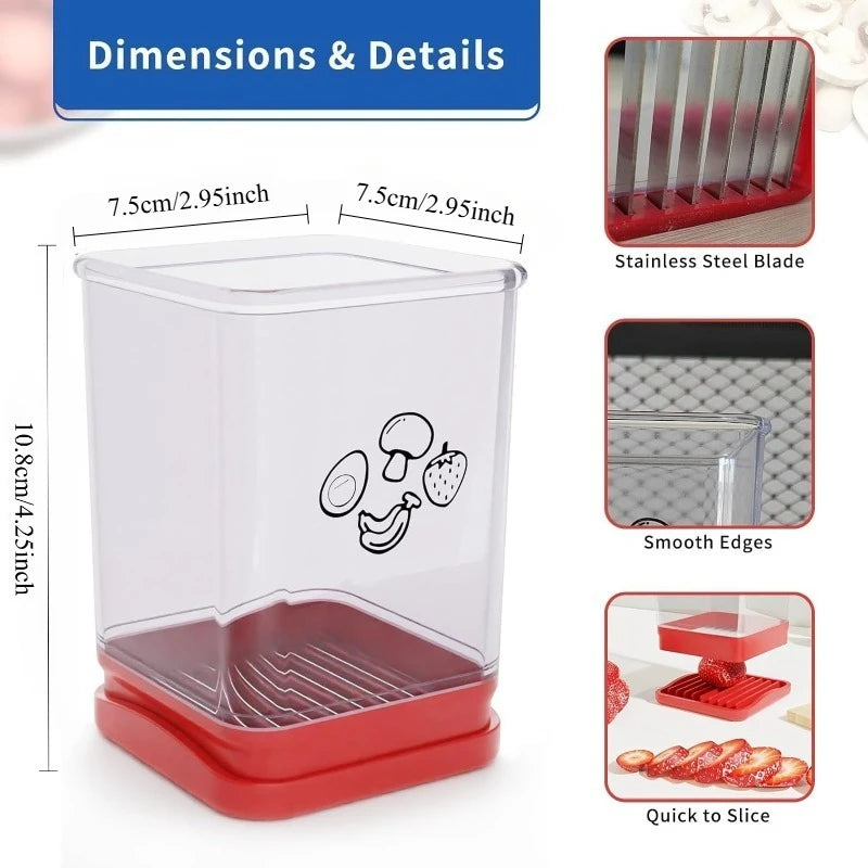 Strawberry Slicer - Fruit Slicer Container - Pro