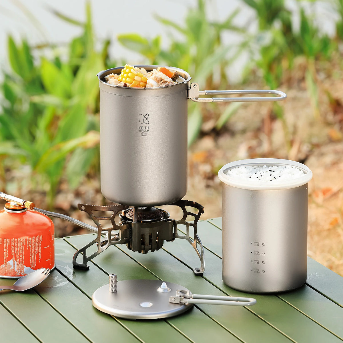 Keith Outdoor Titanium Plateau Pressure Cooker 8l Picnic