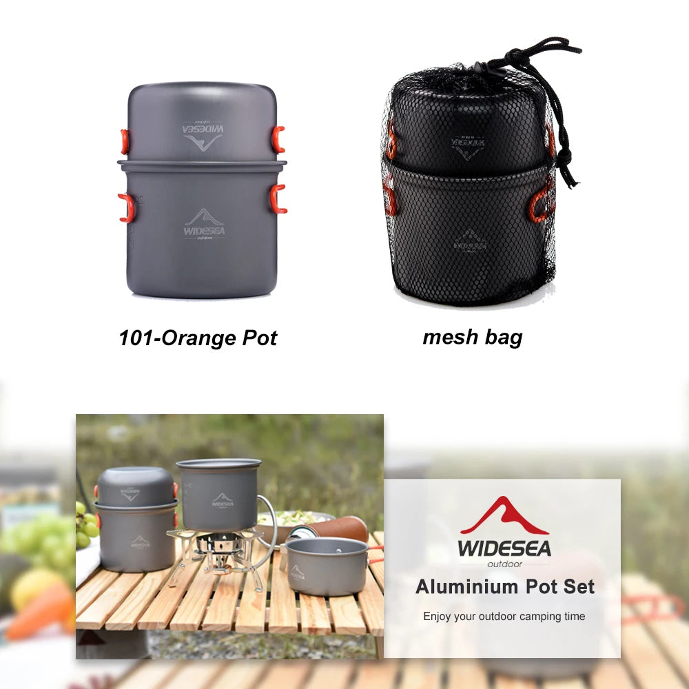 Widesea Camping Tableware Outdoor Cooking Camping Cookware Travel