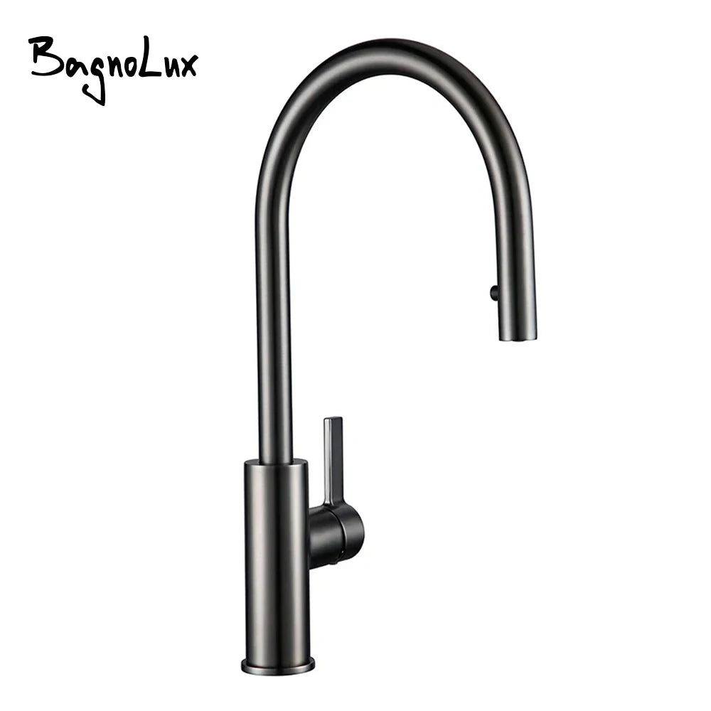 Handle Pull Out Faucet Brushed Gunmetal Matt Black