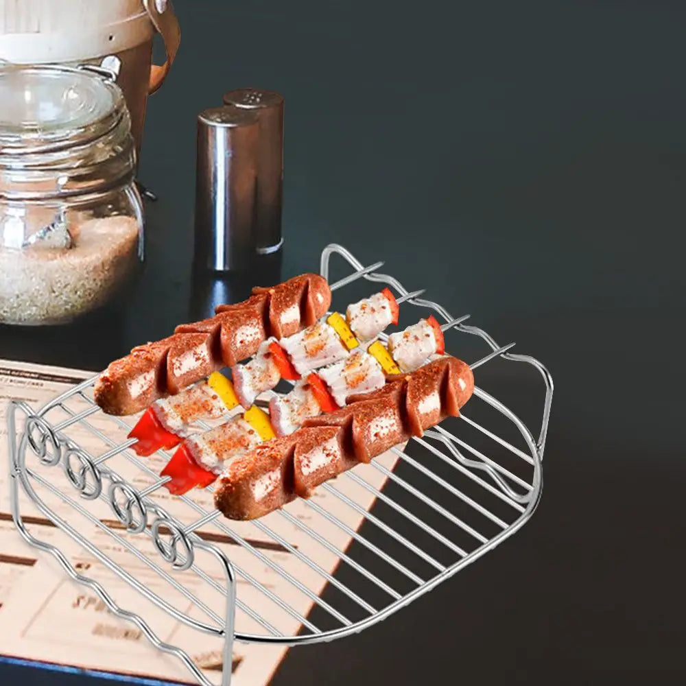 Baking Tray Skewers Air Fryer Stainless Steel Holder