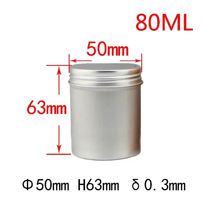 12/24/48/96pcs 80ml Aluminum Tin Candle Jars Empty Cosmetic