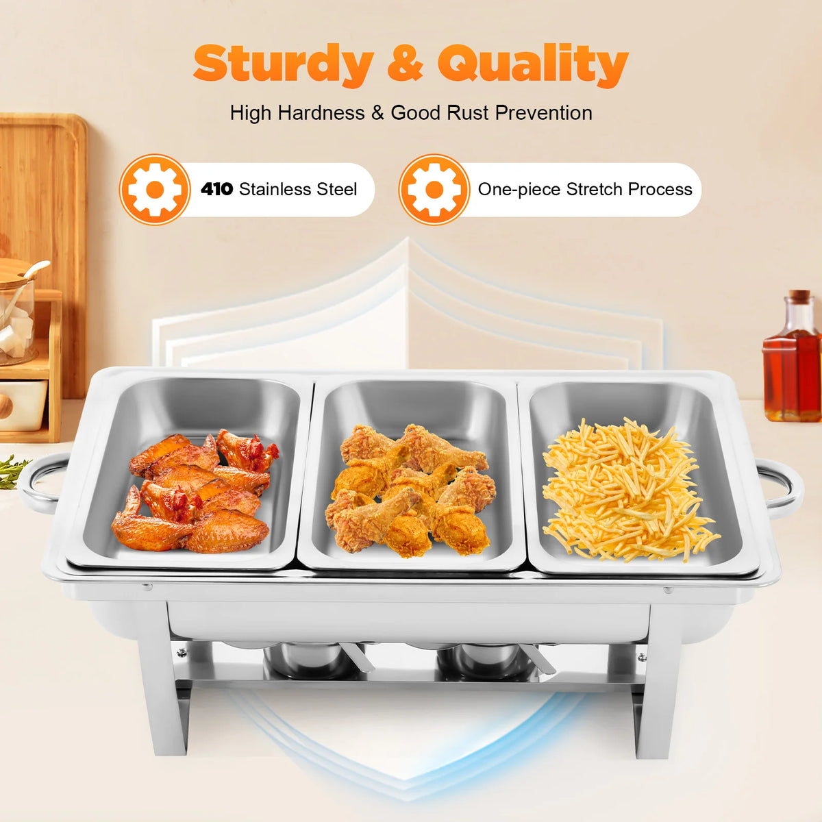 Stainless Steel Chafing Dish Buffet Rectangular Catering Chafer