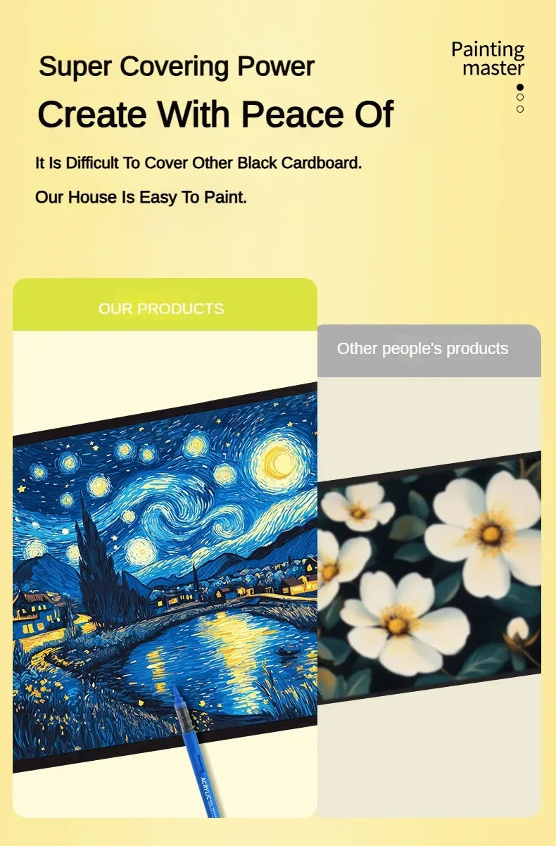 120/1 Colors Direct-Liquid Acrylic Brush Markers Pen Waterproof