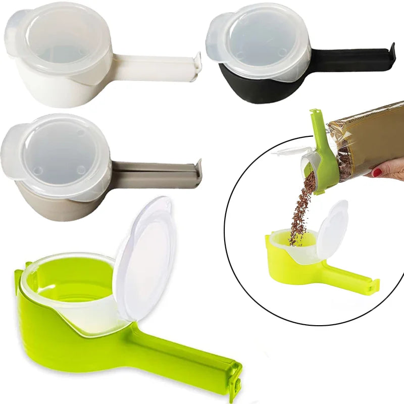 5pcs Sealer Clip Pour Spouts Food Storage Bag