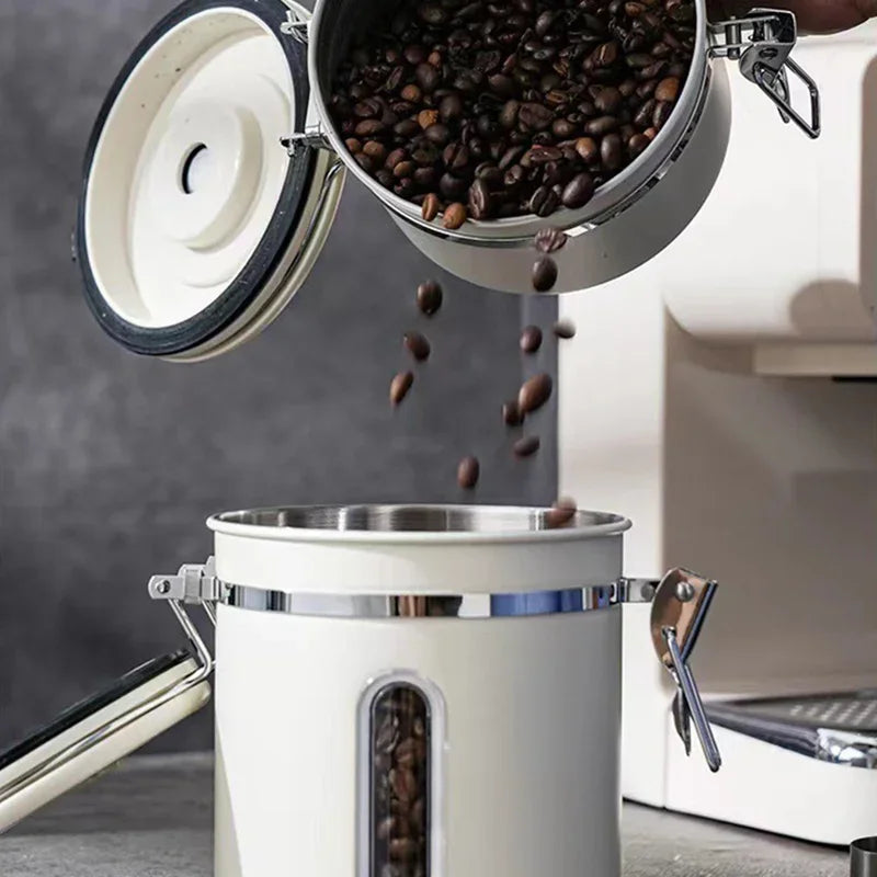 Large Capacity Coffee Beans Vacuum Storage Container Stainless