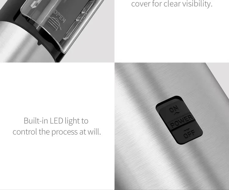 1/2 Electric Automatic Salt Pepper Grinder Led Light