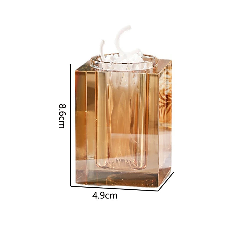 Luxury Crystal Glass Toothpick Box Barrel Dining Table