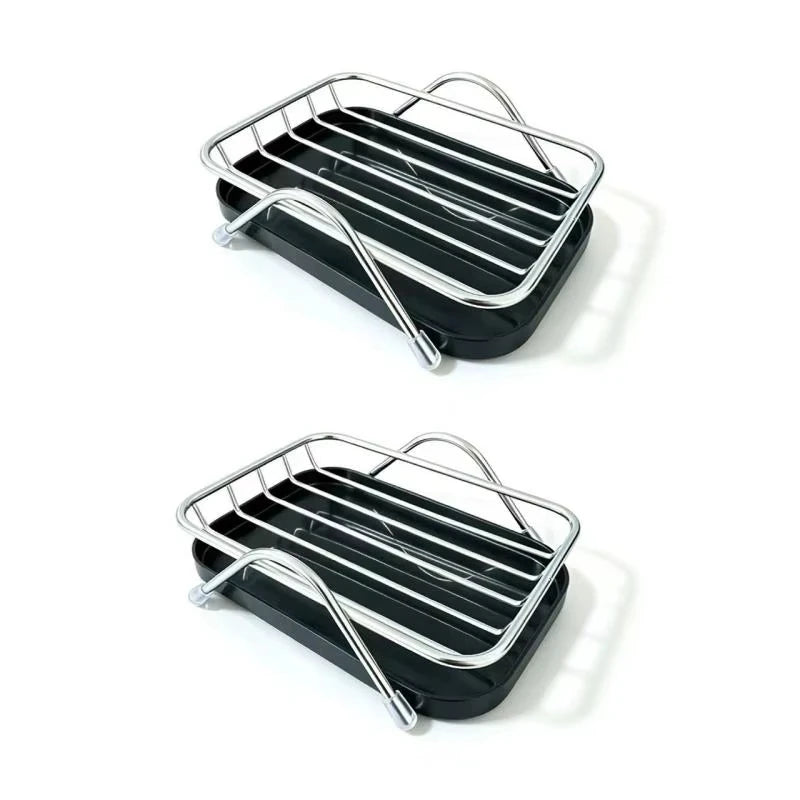 Soap Holder Detachable Drain Tray Stainless Steel Rustproof
