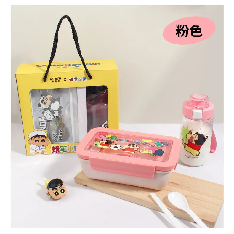 Crayon Shinchan Lunch Box Water Cup 2-Piece Food