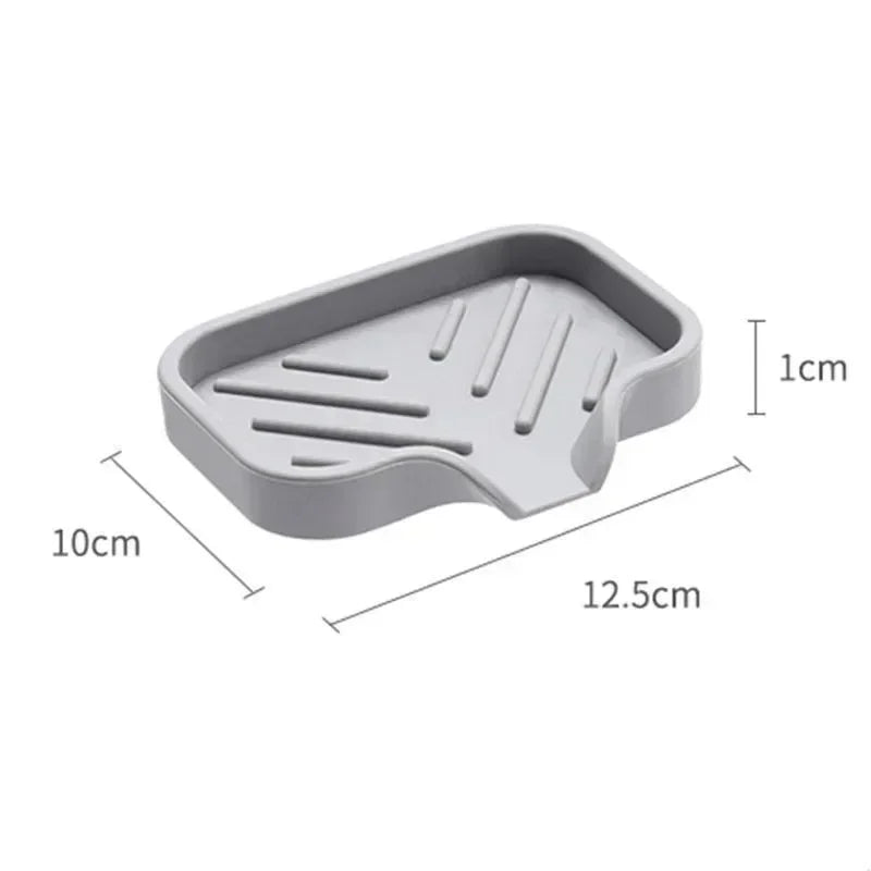 Sink Silicone Tray Drain Soap Sponge Storage Holder