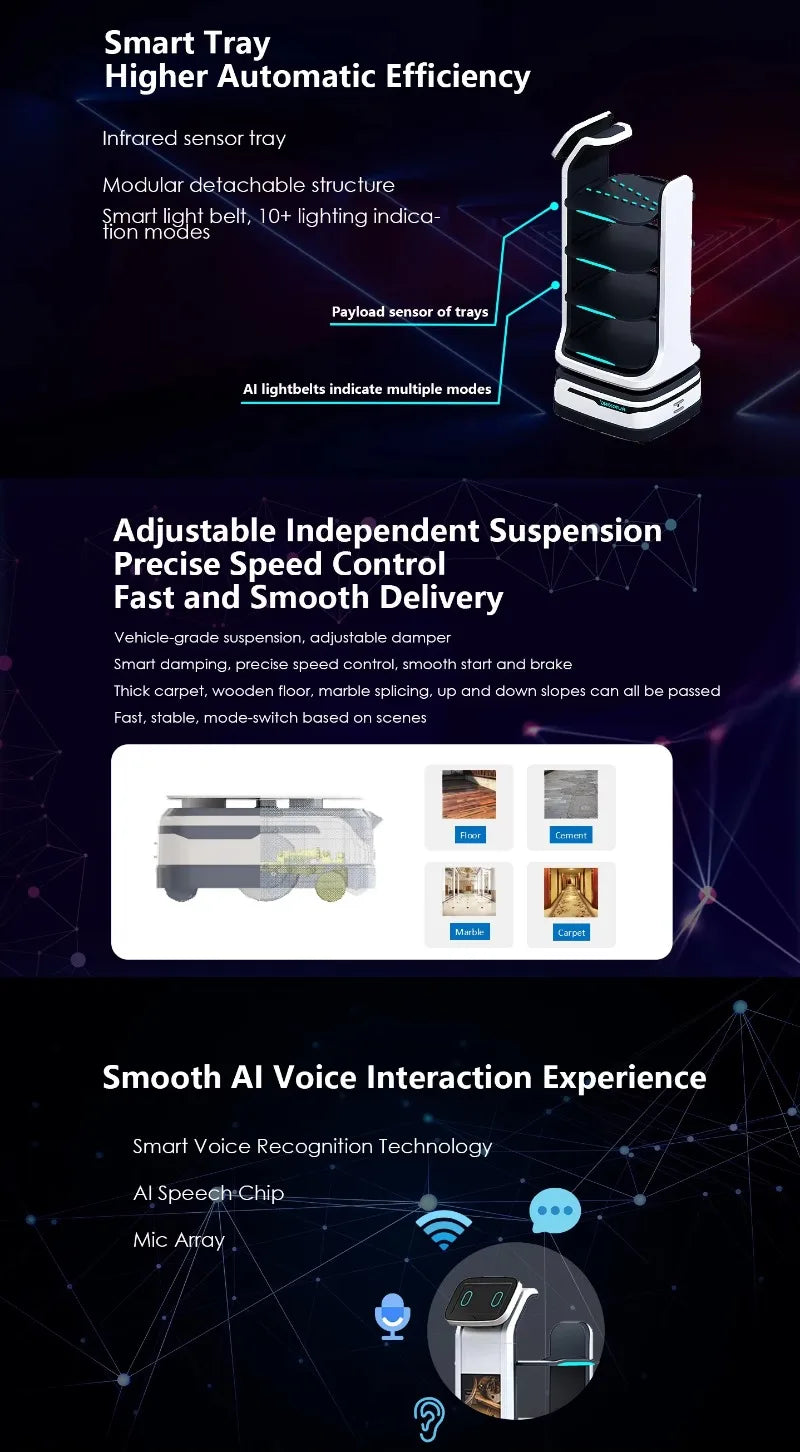 Customized Catering Service Robot Dual Purpose Cooking Assistant