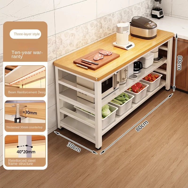 Storage Rack Floor-Standing Multi-Tiered Workbench Storage
