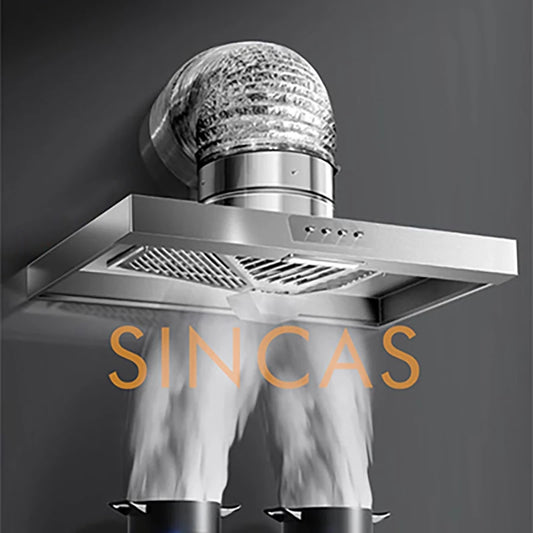 Stainless Steel Range Hood Lighting Easy-Install Exhaust Fan