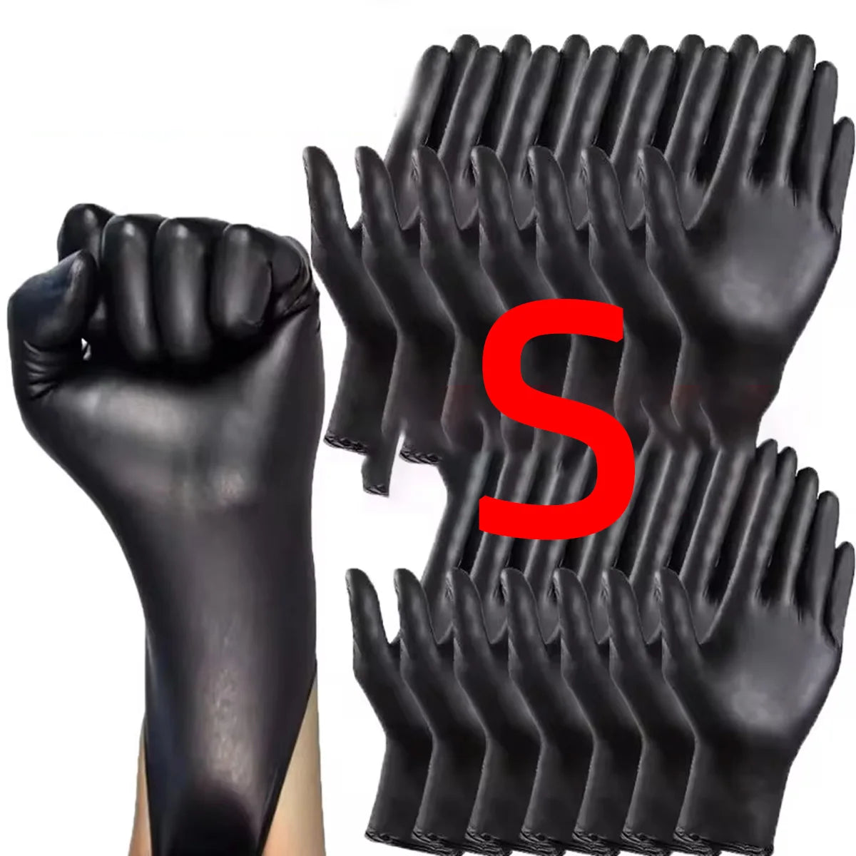 10/20/50/100pcs Bagged Disposable Gloves Black Disposable Gloves