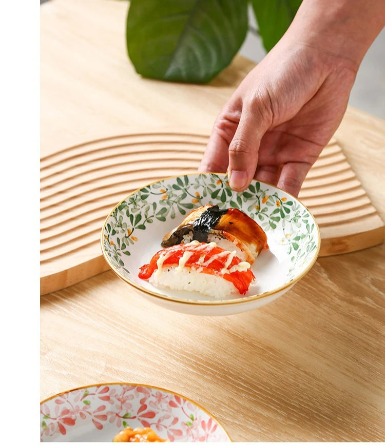 Japanese Style Ceramic Dessert Sauce Dish Plate Creative