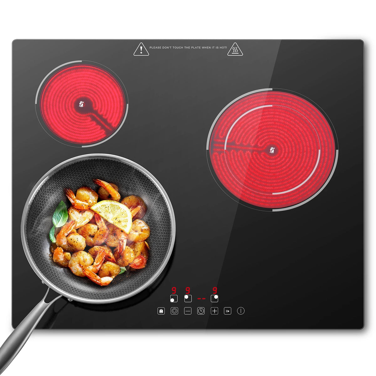 6000w Built-In Ceramic Hob Zone Induction Cooktop Touch