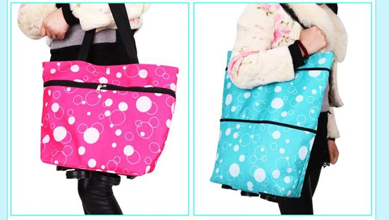Folding Reusable Shopping Bags Small Pull Cart Buy