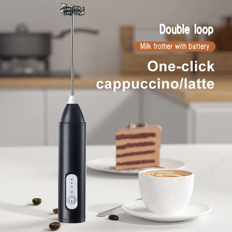 Electric Milk Frother Egg Beater Wireless Type-C Charging